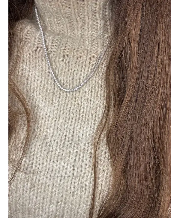 925 Ayar Gümüş Su Yolu İthal Silver Kolye