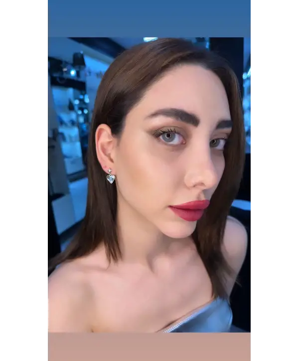 925 Ayar Gümüş Gözlü Küçük Sallantılı Silver Küpe