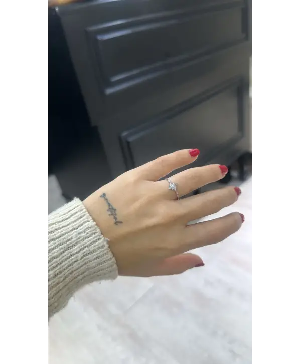 925 Ayar Gümüş Kuzey Yıldız İthal Yüzük