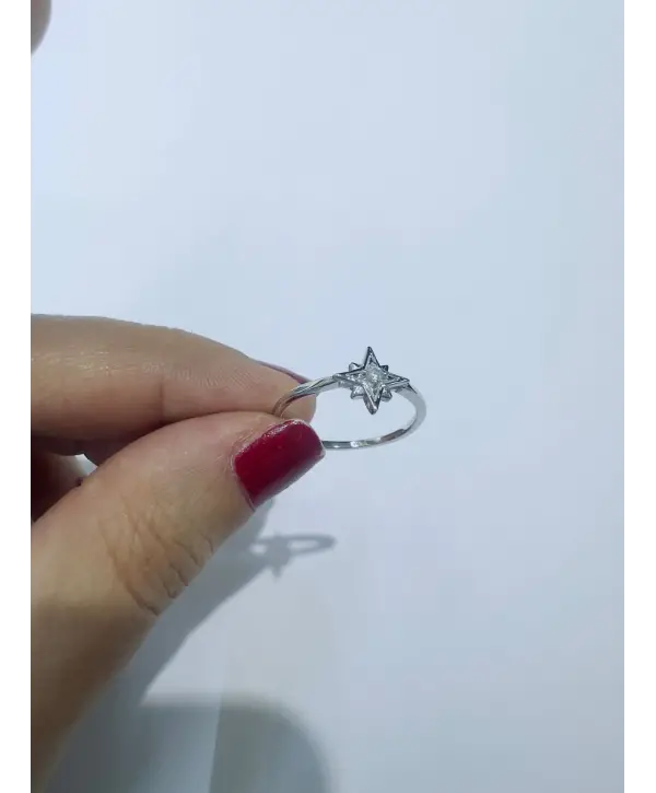 925 Ayar Gümüş Kuzey Yıldız İthal Yüzük