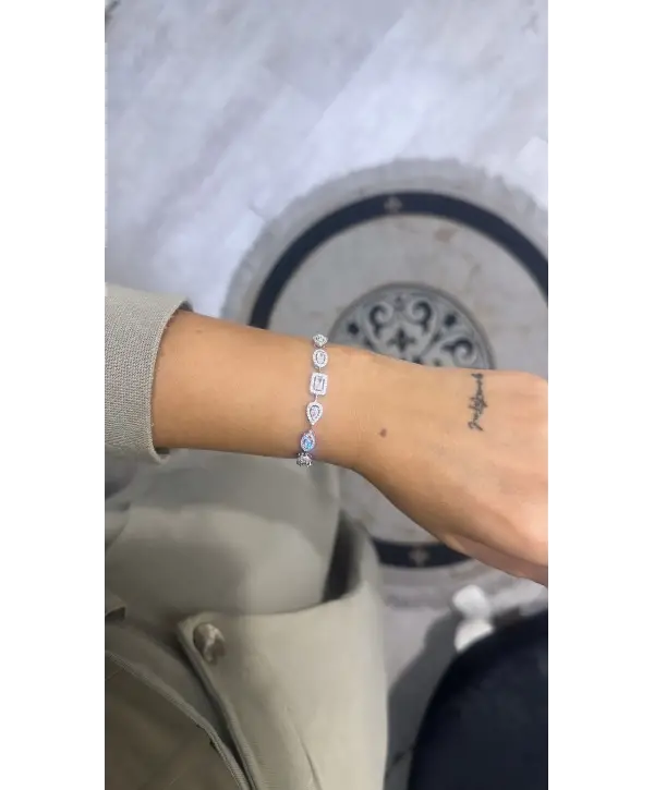 925 Ayar Gümüş Mücevher Tasarım İthal Bileklik