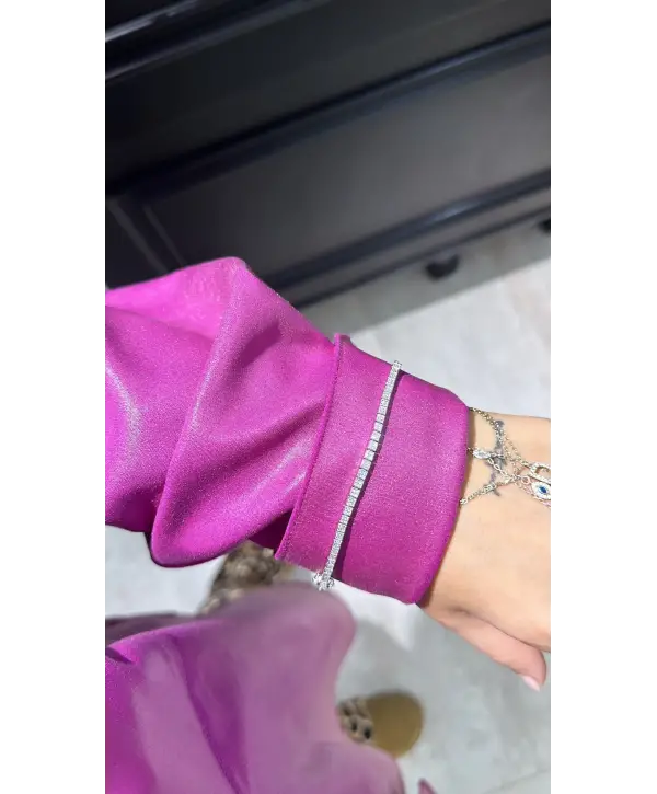 925 Ayar Gümüş Pırlanta Montür Vip İthal Bileklik