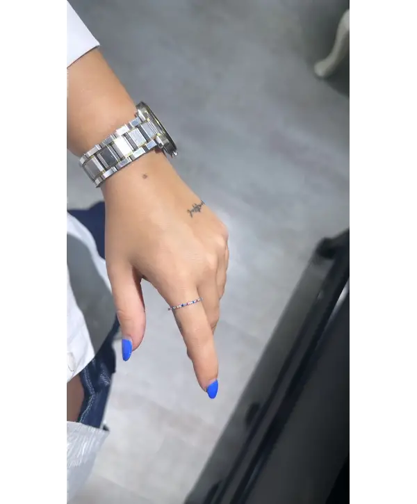 925 Ayar Gümüş Renkli İnce Tamtur