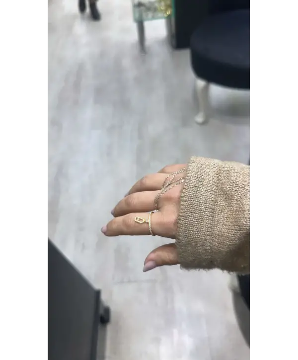 925 Ayar Gümüş Mess İthal Marka Çıtır Yüzük