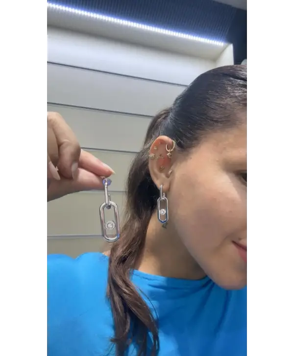 925 Ayar Gümüş Orjinal Marka Çiivili Küpe