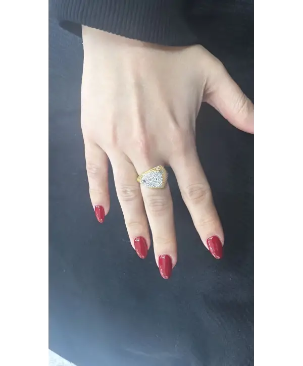 925 Ayar Gümüş Baget Kesim Ayarlanabilir Yüzük