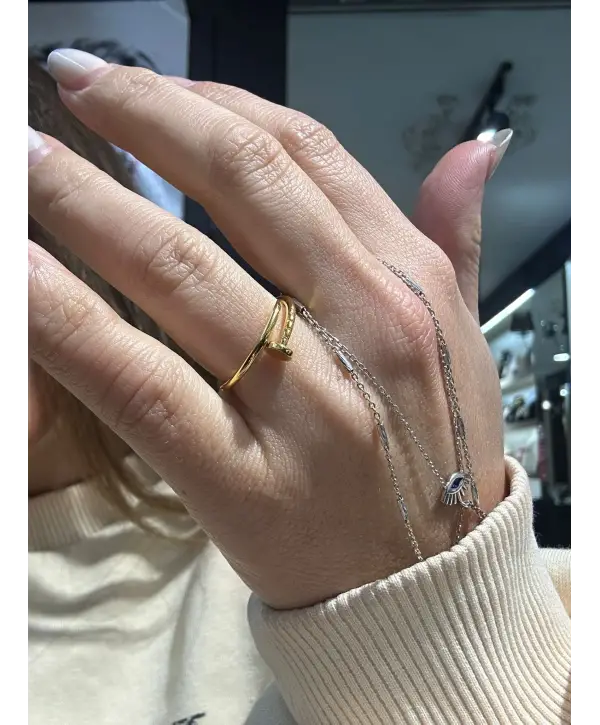 925 Ayar Gümüş Çivi Model Marka Yüzük