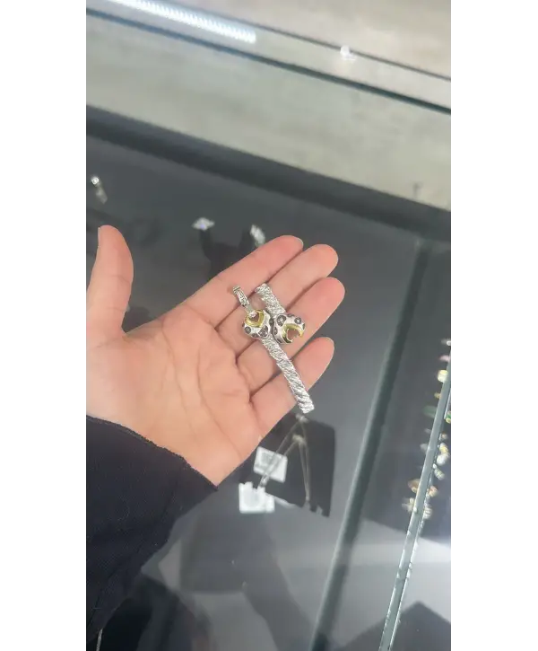 925 Ayar Gümüş Leopar Model Silver Bileklik