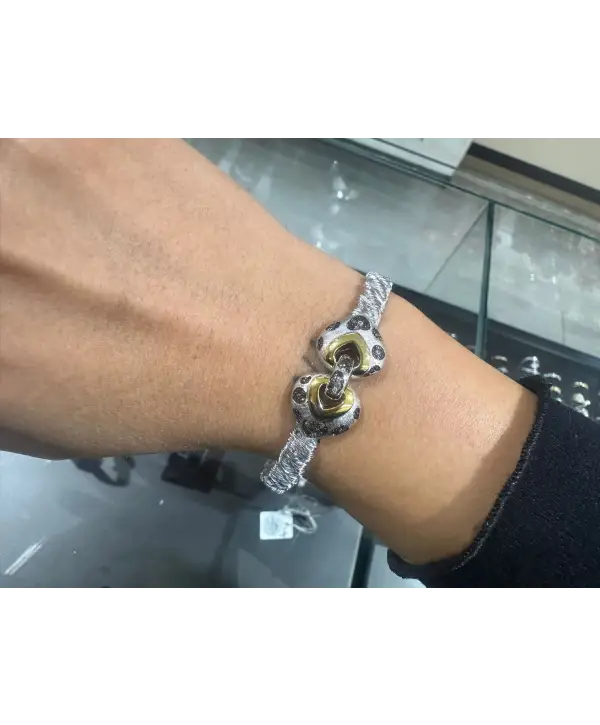 925 Ayar Gümüş Leopar Model Silver Bileklik