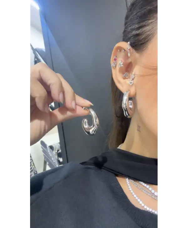 925 Ayar Gümüş Silver İthal Küpe