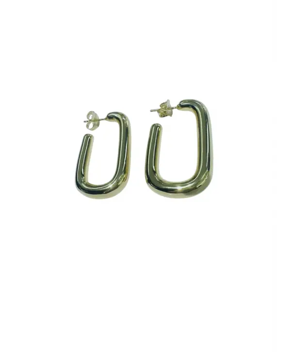 925 Ayar Gümüş Bombe Kare Küpe