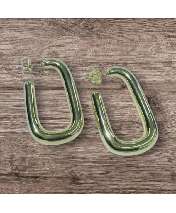 925 Ayar Gümüş Bombe Kare Küpe