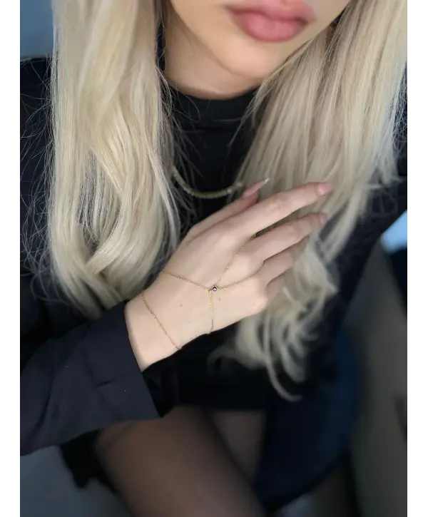 925 Ayar Gümüş Nazar Mineli Şahmeran