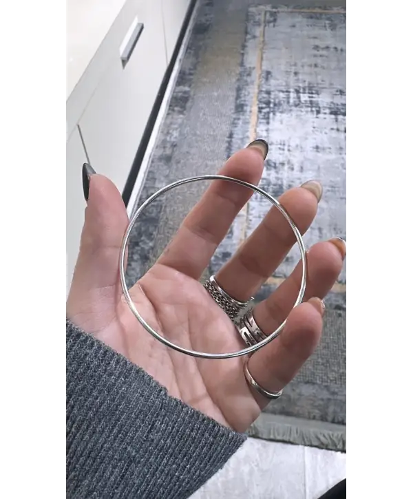 925 Ayar Gümüş Silver Renk Ajda Bileklik