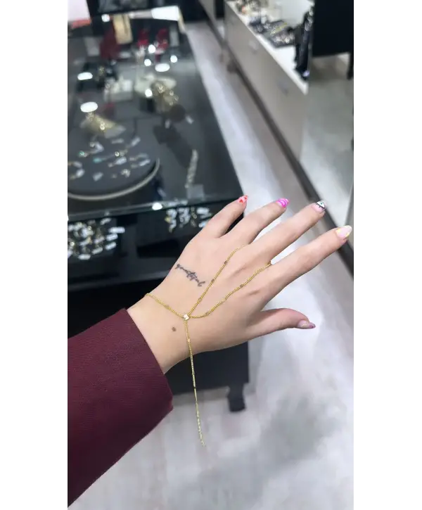 925 Ayar Gümüş Gold Sade Şahmeran