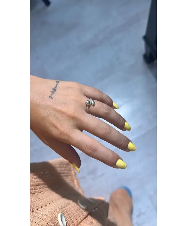 925 Ayar Gümüş İki Ayrı Top Model Silver Yüzük