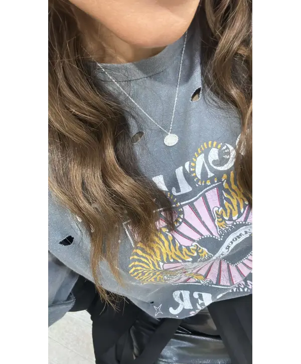 925 Ayar Gümüş Gözlü Baget Taşlı Kolye