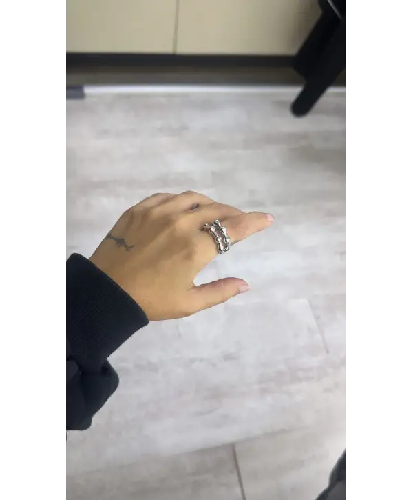 925 Ayar Gümüş İkili Model Silver İthal Yüzük