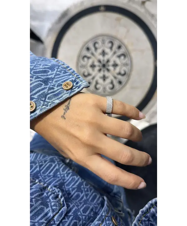 925 Ayar Gümüş Taşlı Küçük Parmak Yüzük