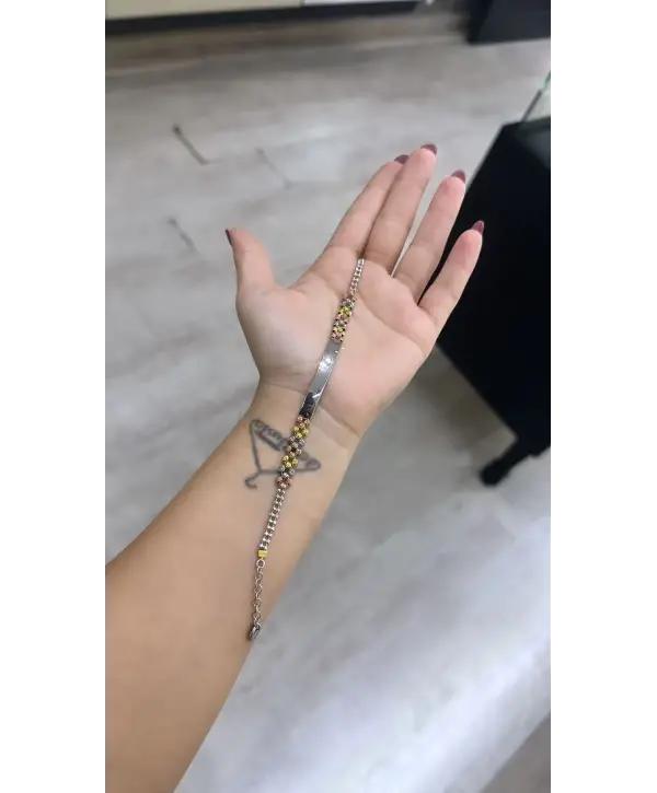 925 Ayar Gümüş Dorica İtalyan Plaka Bileklik