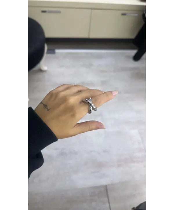 925 Ayar Gümüş Burgu Model Taşsız Silver Yüzük