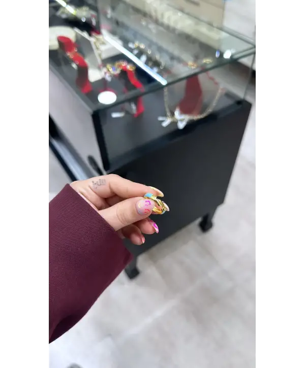 925 Ayar Gümüş Mavi Mineli Yüzük