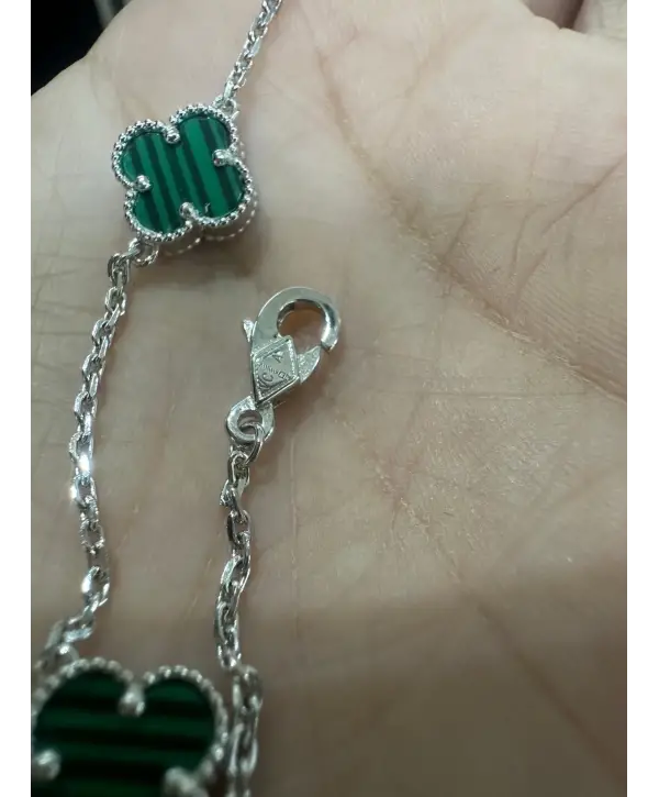 925 Ayar Gümüş Malahit Taşlı İthal Marka Bileklik