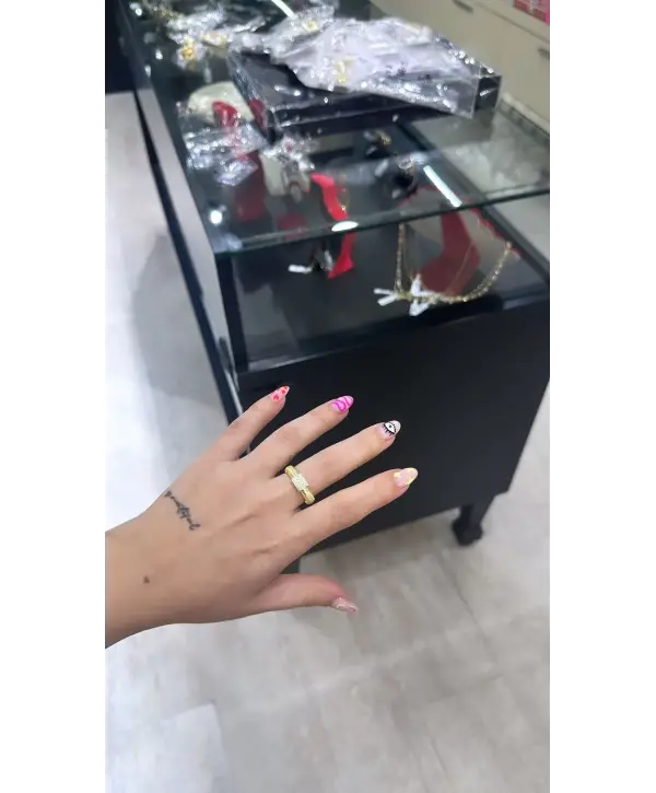 925 Ayar Gümüş Altın Model Gold Yüzük