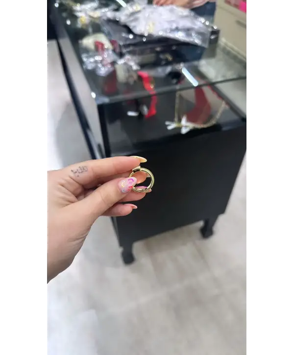 925 Ayar Gümüş Altın Model Gold Yüzük