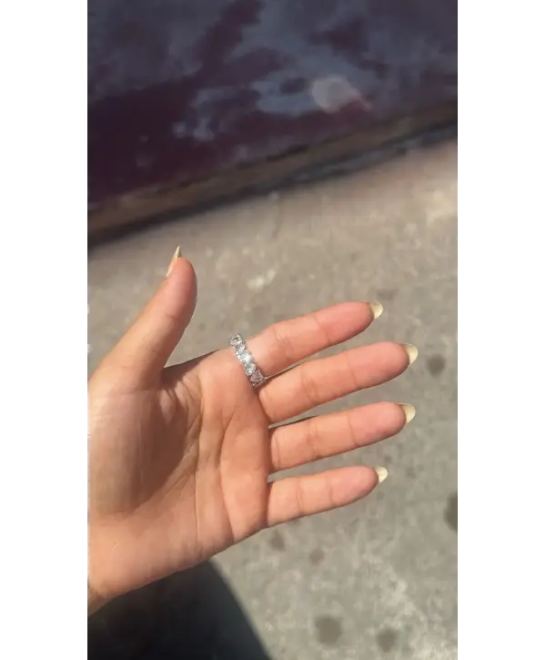 925 Ayar Gümüş Çoklu Kalpli Tamtur Model Yüzük