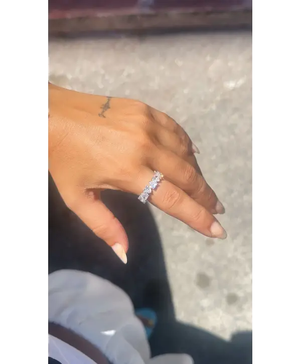 925 Ayar Gümüş Çoklu Kalpli Tamtur Model Yüzük