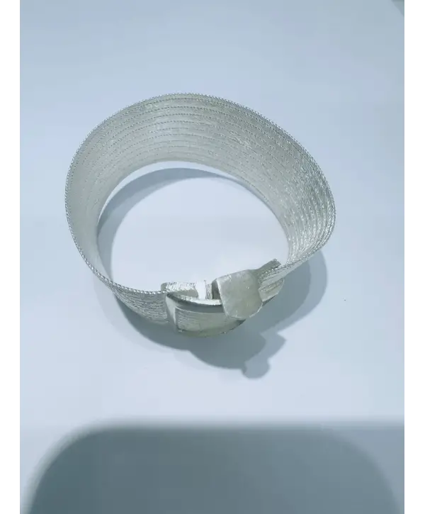 925 Ayar Gümüş 10 Sıra Hasır Bileklik