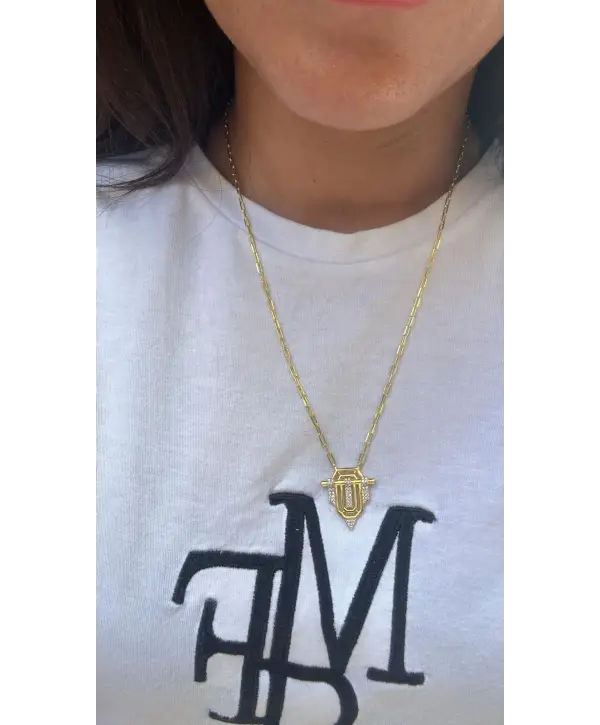 925 Ayar Gümüş Küçük Kare Kare Zincir Seranay Kolye