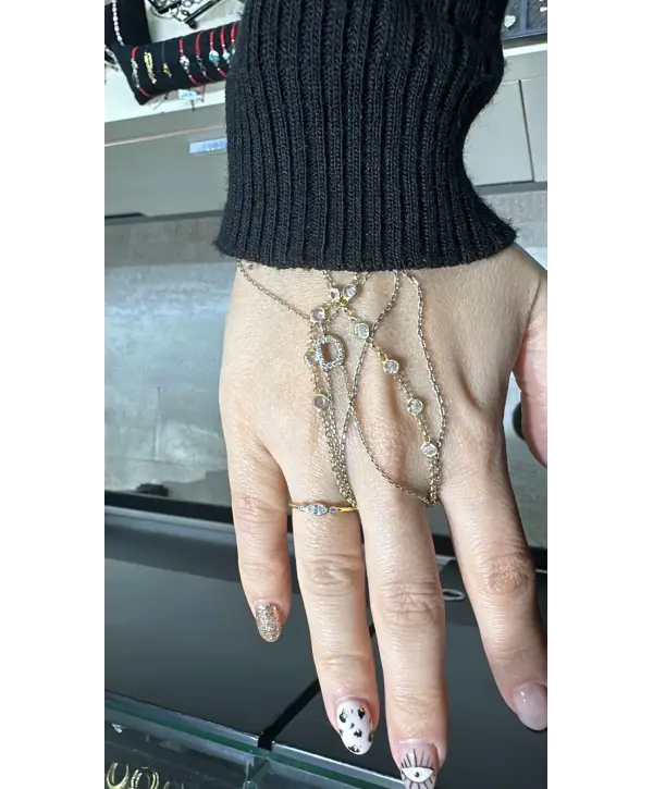 925 Ayar Gümüş Çıtır Renkli Taş Yüzük