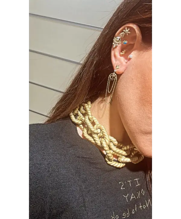 925 Ayar Gümüş Kral Figürlü  Vidalı Küpe