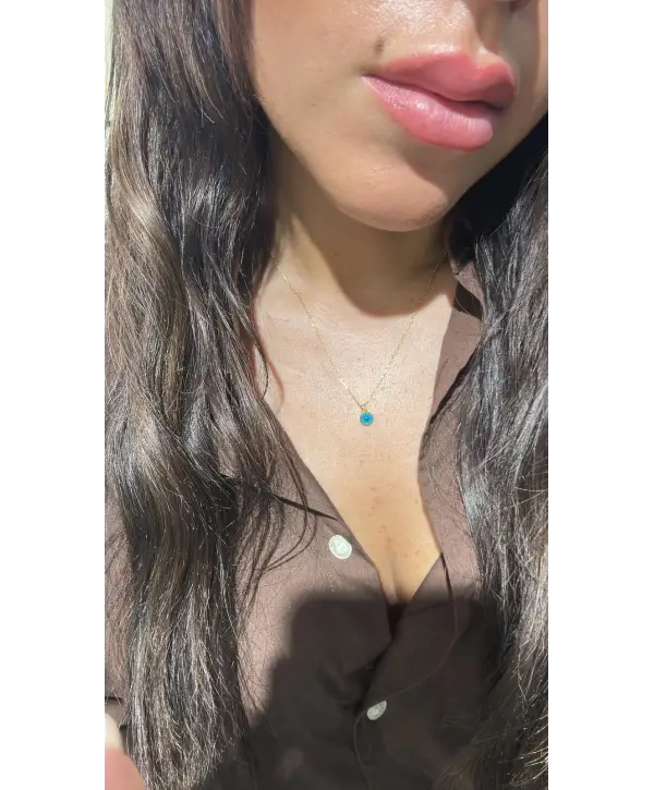 925 Ayar Gümüş Tekli Nazar Göz Kolye