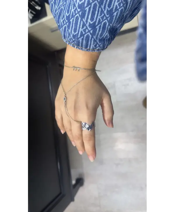 925 Ayar Gümüş Zikzak Model Silver Yüzük