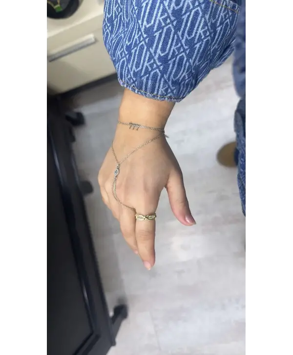 925 Ayar Gümüş Baget Altın Model Yüzük