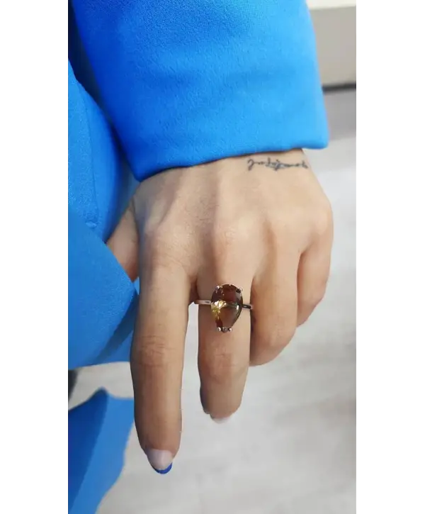 925 Ayar Gümüş Zultanit Taşlı Yüzük