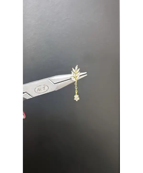 Çelik 316 L Gold Renk Sallantılı Piercing