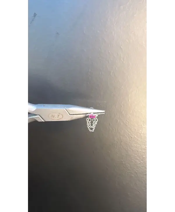 Çelik 316 L Fuşya Sallantılı Piercing