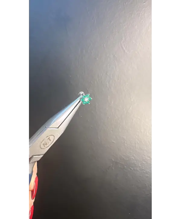 Çelik 316 L Yeşil Renkli Piercing