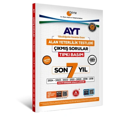 Son 7 yıl AYT Çıkmış Sorular-Tıpkı Basım-Bire Bir ÖSYM-Tamamı Video Çözümlü