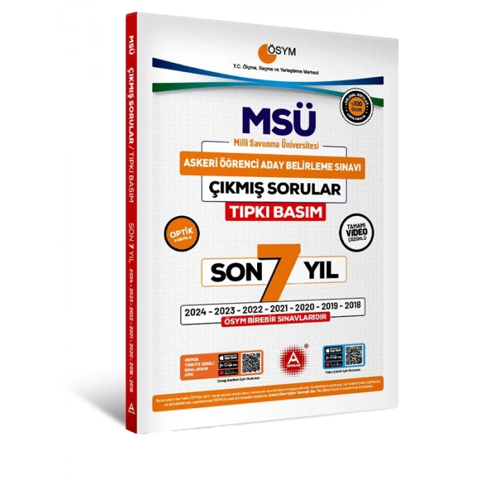 Son 7 yıl MSÜ Çıkmış Sorular-Tıpkı Basım-Bire Bir ÖSYM-Tamamı Video Çözümlü