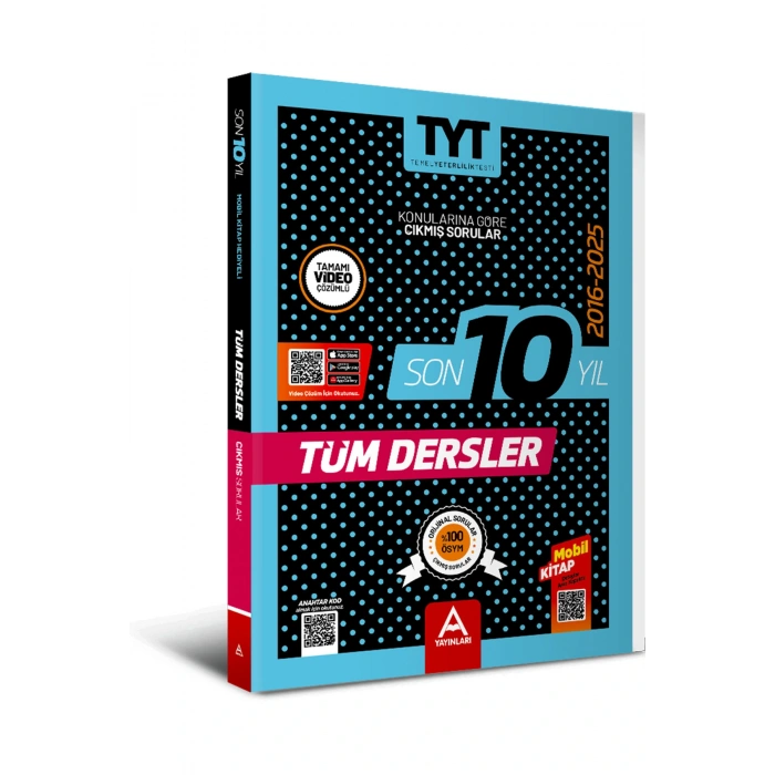 TYT SON 10 YIL TÜM DERSLER ÇIKMIŞ SORULAR