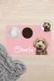 MAtGo Pati Hayvana isme Özel Fotoğraflı Beslenme Matı Kaymaz Sıvı Geçirmez Kedi Köpek Mama Paspası 50x70cm