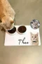 MAtGo Pati Hayvana isme Özel Fotoğraflı Beslenme Matı Kaymaz Sıvı Geçirmez Kedi Köpek Mama Paspası 50x70cm