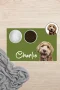 MAtGo Pati Hayvana isme Özel Fotoğraflı Beslenme Matı Kaymaz Sıvı Geçirmez Kedi Köpek Mama Paspası 50x70cm