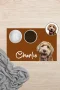 MAtGo Pati Hayvana isme Özel Fotoğraflı Beslenme Matı Kaymaz Sıvı Geçirmez Kedi Köpek Mama Paspası 50x70cm