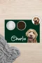 MAtGo Pati Hayvana isme Özel Fotoğraflı Beslenme Matı Kaymaz Sıvı Geçirmez Kedi Köpek Mama Paspası 50x70cm